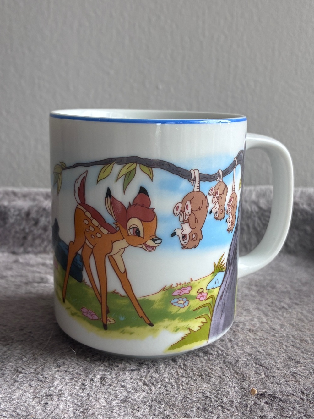 Vintage Disney Bambi Mug Made in Japan for Disneyland
